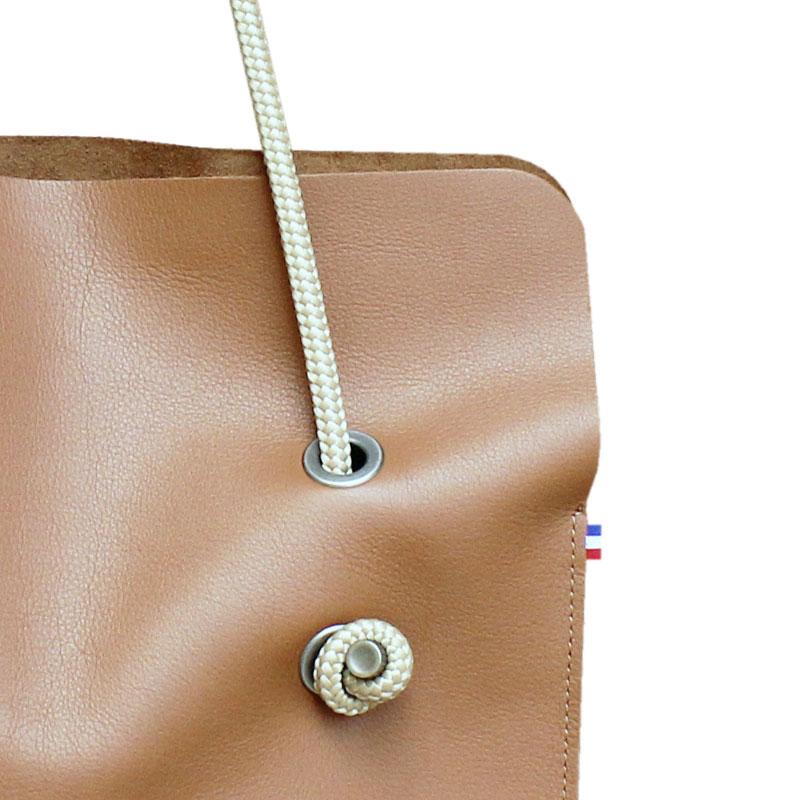 Sac Divine CUIR lisse Grizzly | Anse Grege - AMWA and CO