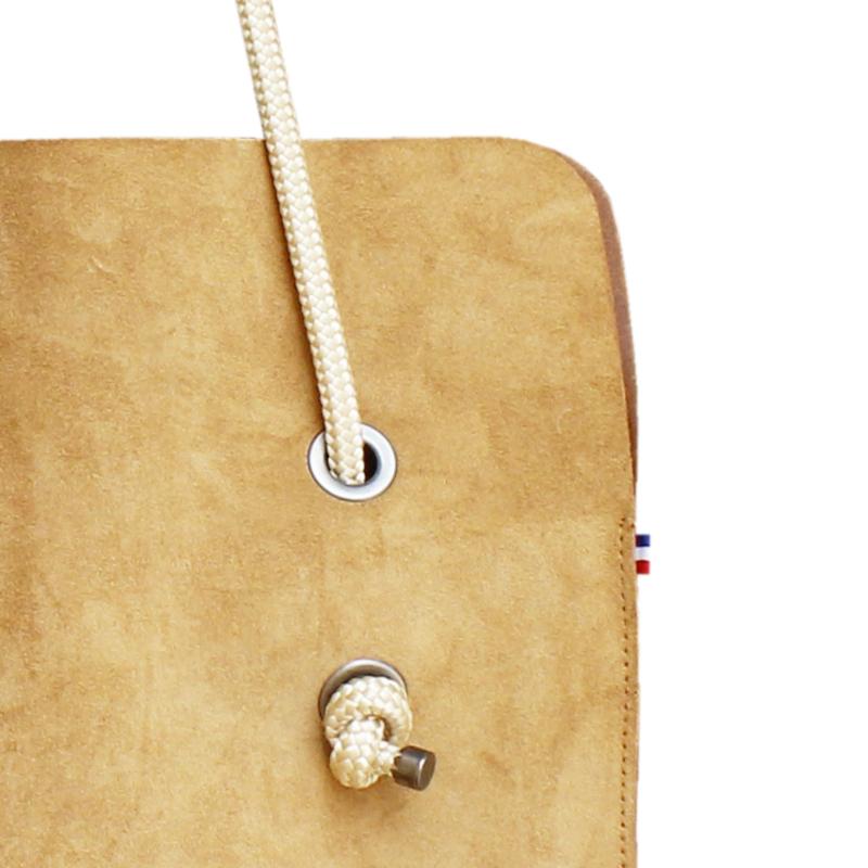 Sac Divine CUIR suede Beige Limon | Anse Sable - AMWA and CO